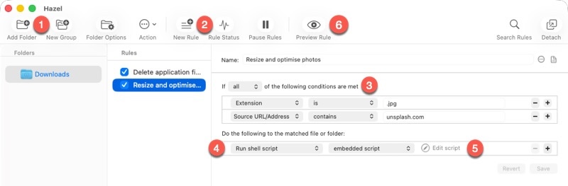 Screenshot of Hazel