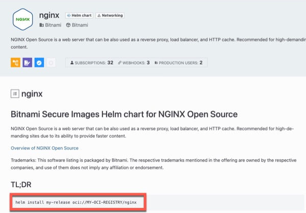 Screenshot of NGINX Helm Chart