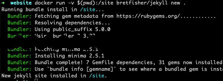 Creating a Jekyll container with Docker