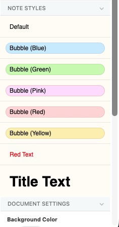 Screenshot of Scapple Inspector