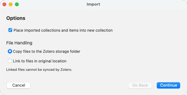Screenshot of Zotero