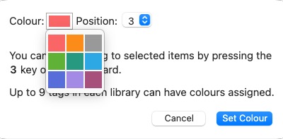 Screenshot of Zotero tag selector